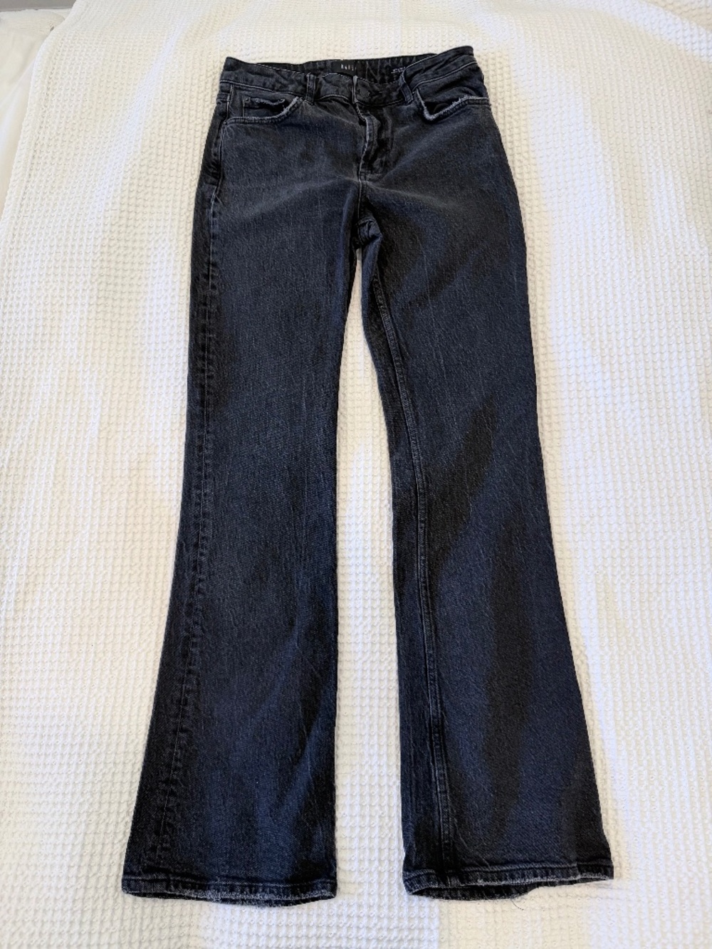 Rails Sunset High Rise Slim Flare Jeans Washed Black Sz 29 EUC